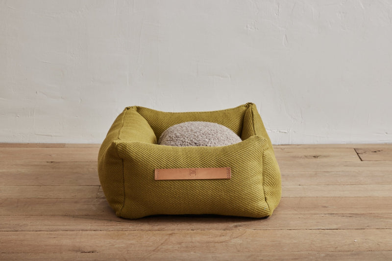 Henri Jute Dog Bed, Mustard - Nickey Kehoe