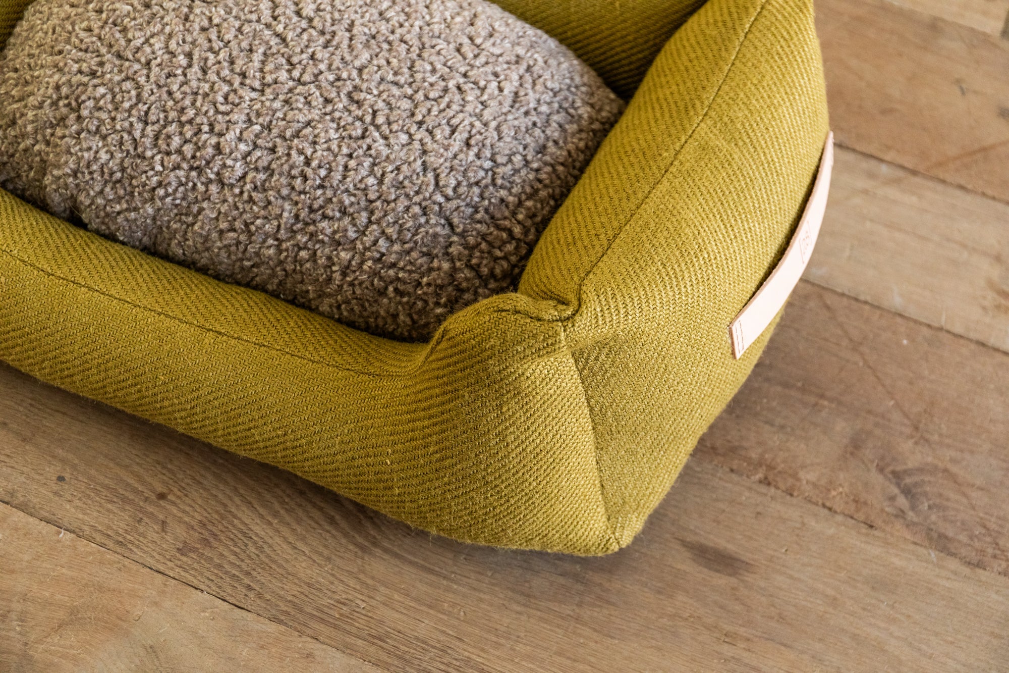 Henri Jute Dog Bed, Mustard - Nickey Kehoe