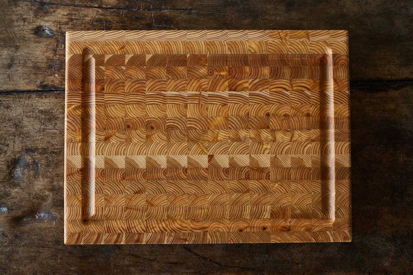 Larch Wood, Grooved Cutting Board - Nickey Kehoe