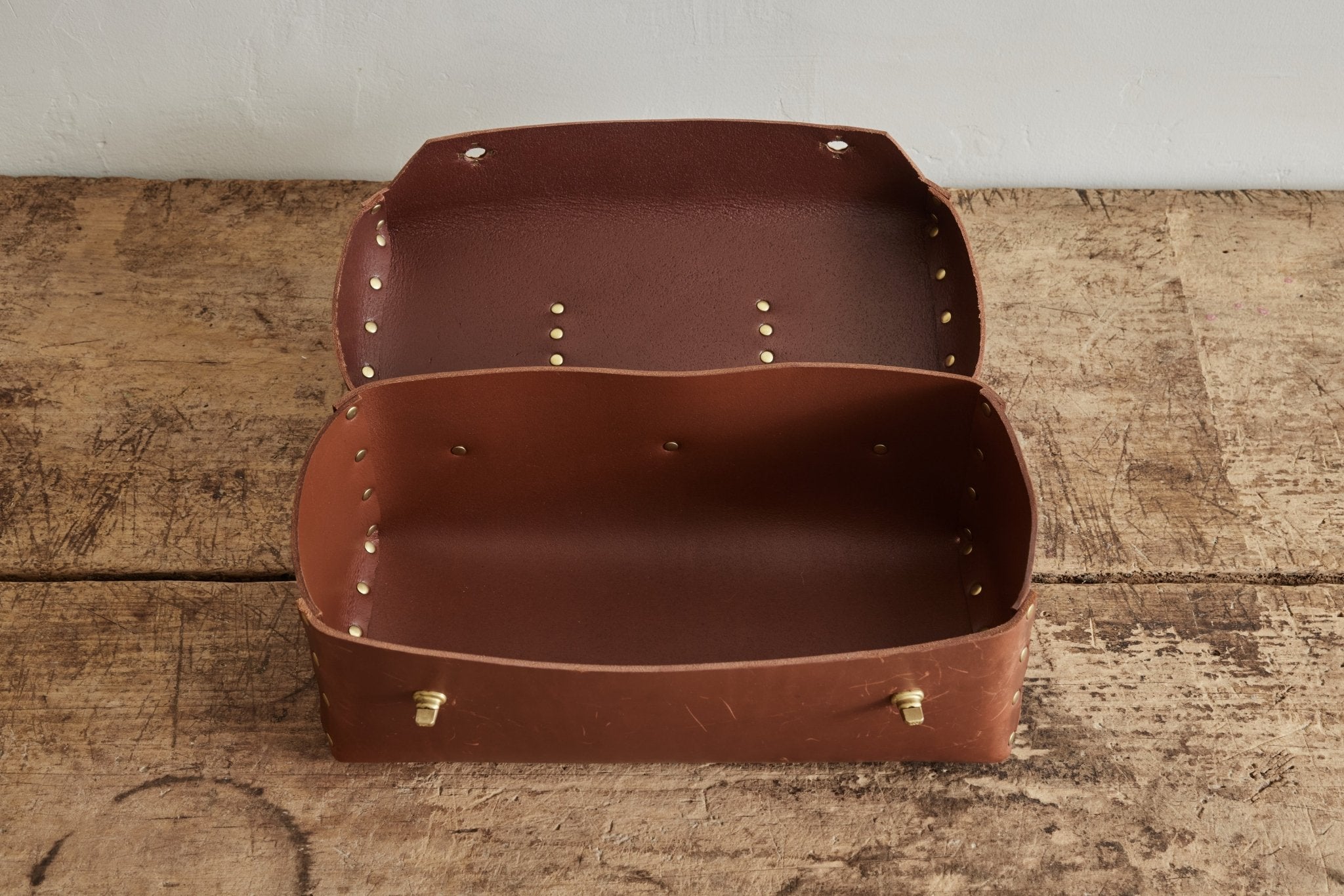 Large Leather Tool Box in Brown - Nickey Kehoe