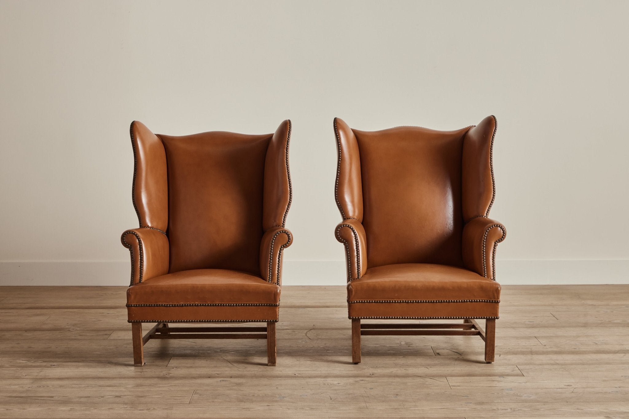 Leather Wingback Chairs (LA) - Nickey Kehoe