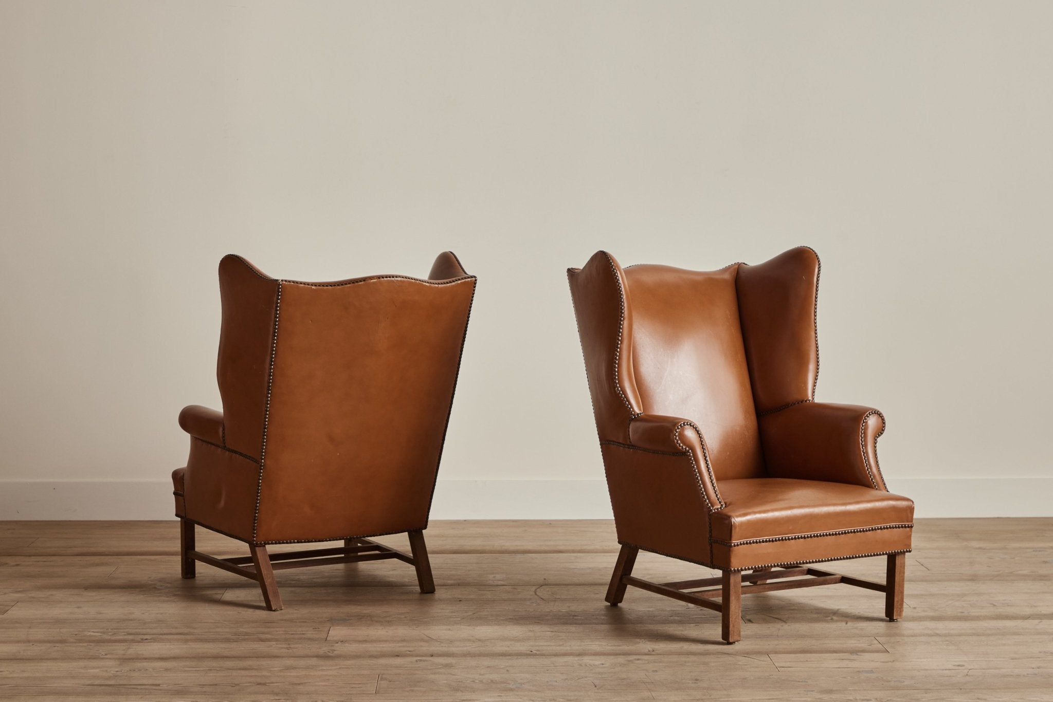 Leather Wingback Chairs (LA) - Nickey Kehoe