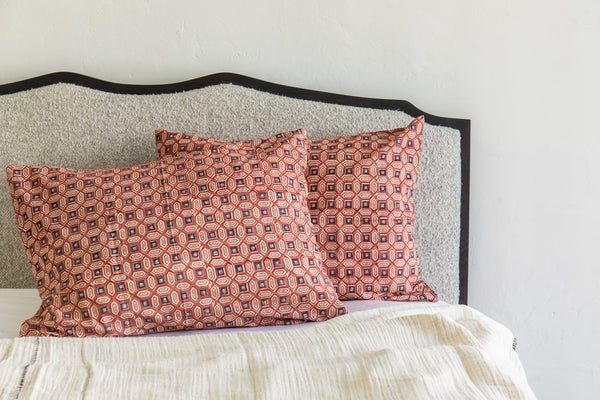 Les Indiennes, Pillowcases In Jaya Pink - Nickey Kehoe