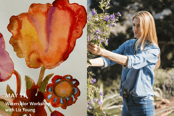 Liz Young Botanical Watercolor Painting Workshop - Nickey Kehoe