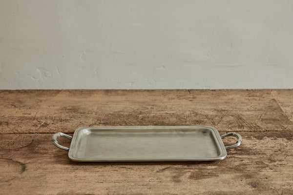 Match Pewter, Lago Rectangle Tray with Handles - Nickey Kehoe