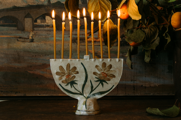 Ceramic Menorah, Botanical