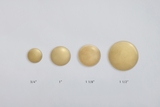 Milton Knob, Polished Brass (Multiple Sizes)