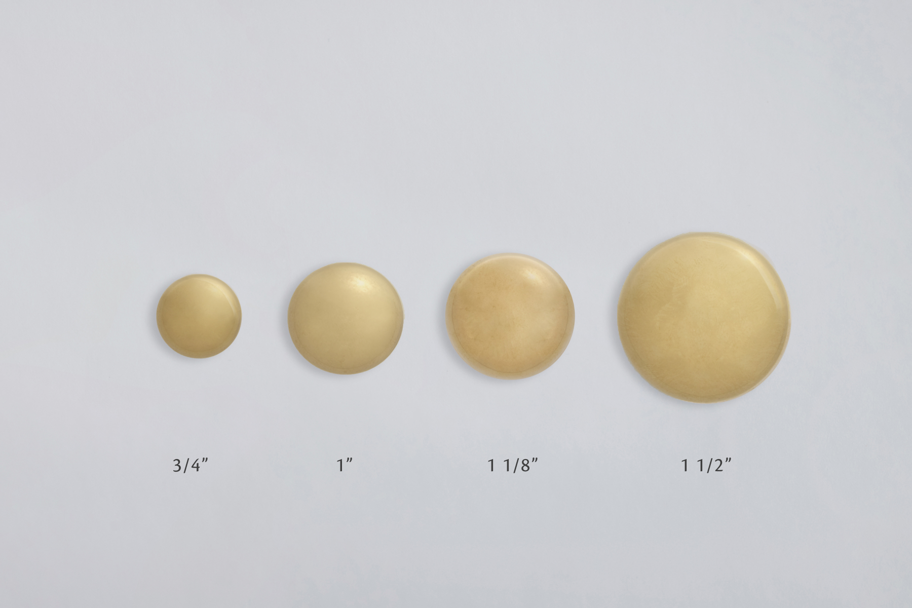 Milton Knob, Polished Brass (Multiple Sizes)