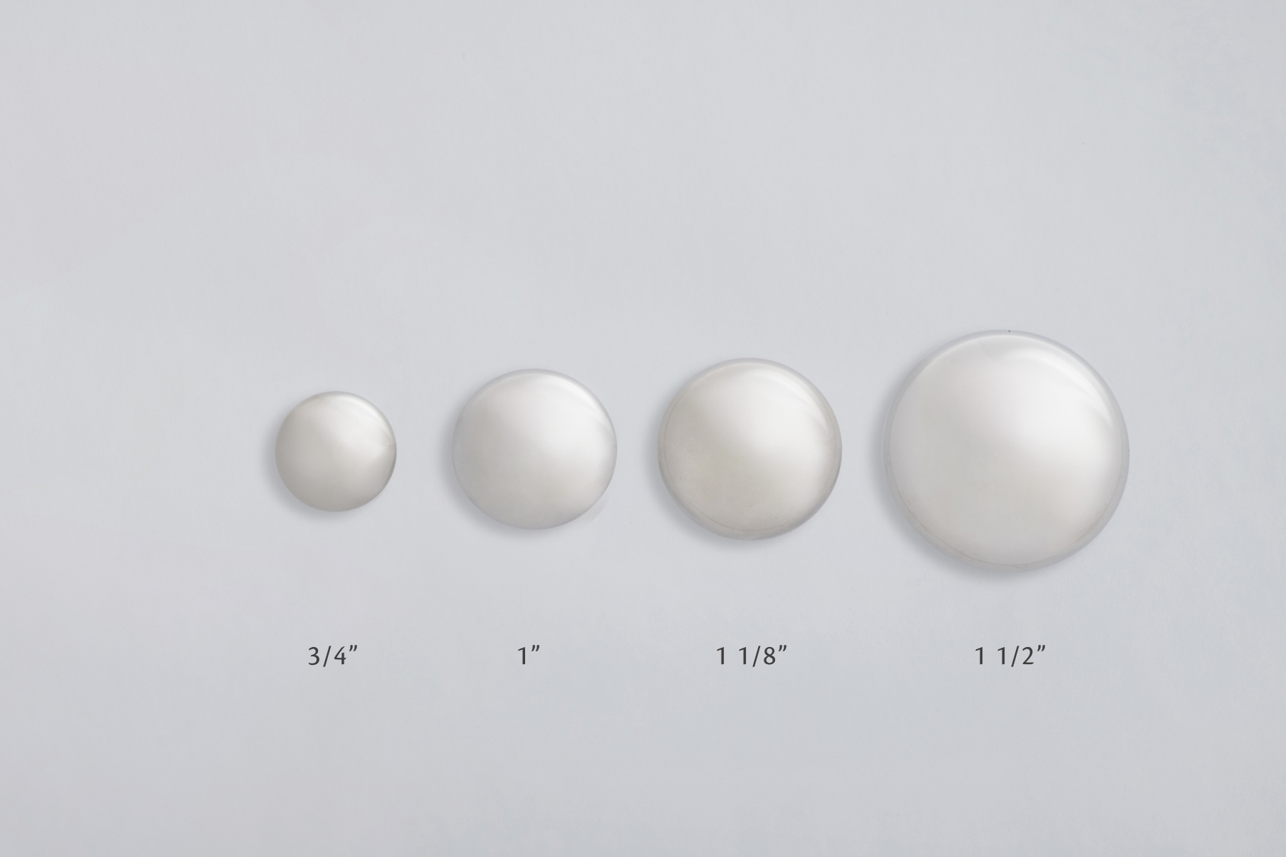 Milton Knob, Polished Nickel (Multiple Sizes)