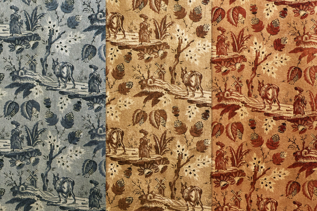 Metallic Neddy Toile Wallpaper (Multiple Colors)