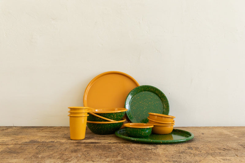 Nickey Kehoe 13.5" Yellow Enamelware Platter - Nickey Kehoe