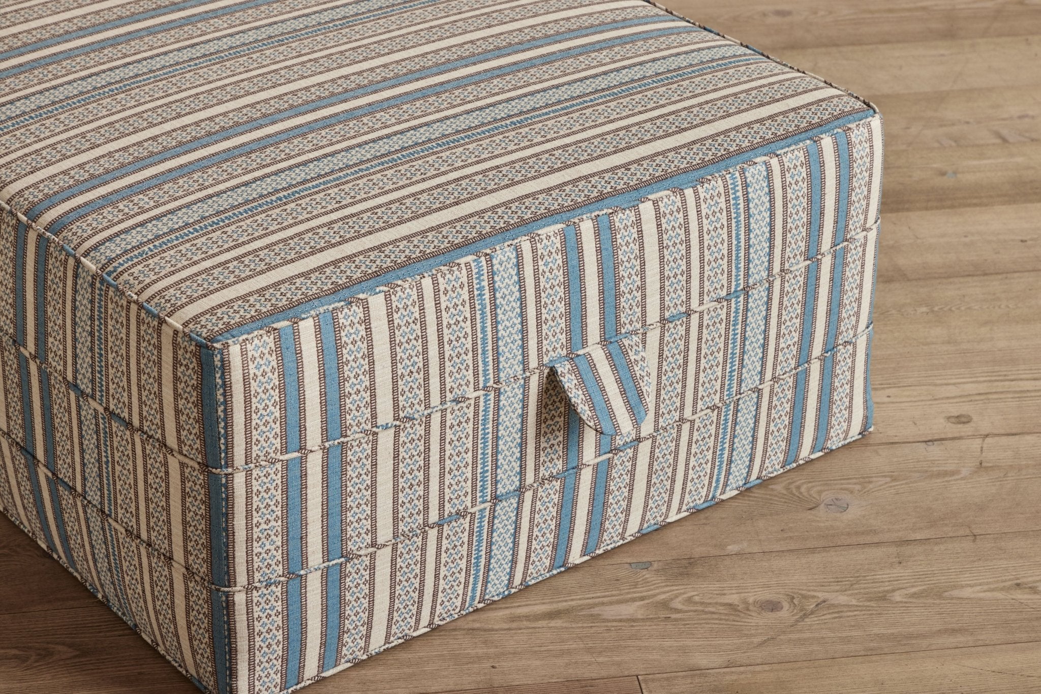 Shown in Customer's Own Material (Susan Deliss, Yashim Too in Azure Walnut), 48 in.