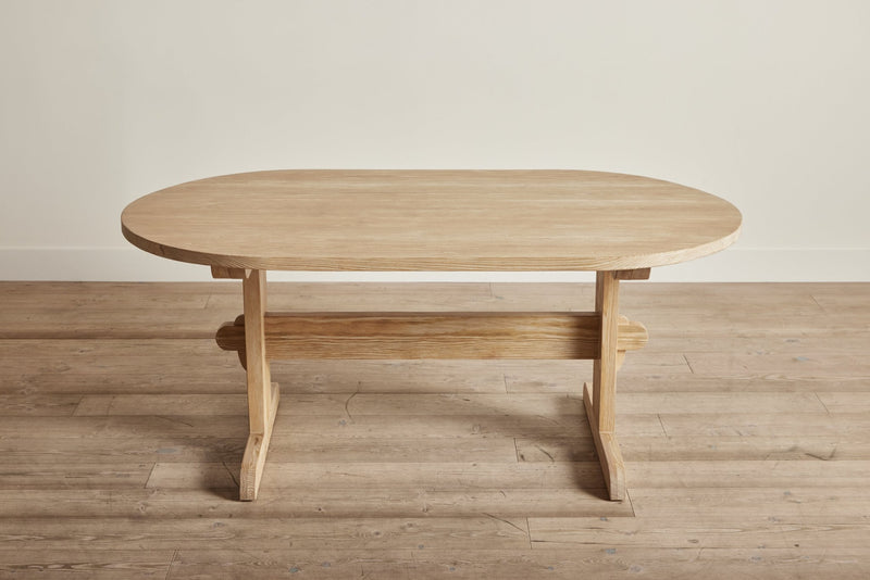 Nickey Kehoe 72" Oval Trestle Dining Table - In Stock (LA) - Nickey Kehoe