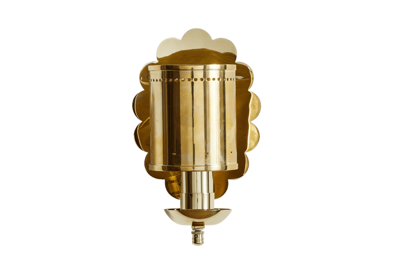 Nickey Kehoe, Brass Scallop Sconce Shield - Nickey Kehoe