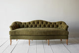 Shown in Libeco Moss Stonewash Linen and Natural Oak
