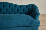 Shown in Libeco Petrol Stonewash Linen and Natural Oak