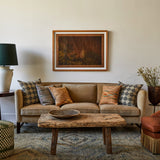Shown in Customer's Own Material (Holland & Sherry Fustian Camel) and Dark Oak