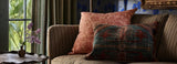 Shown in Howe Satin Stripe and Dark Oak