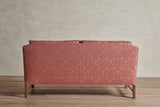 Shown in Customer's Own Material  (Italian Jacquard in Antique Pink and Taupe) and Natural Oak