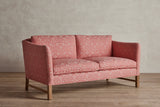 Shown in Customer's Own Material  (Italian Jacquard in Antique Pink and Taupe) and Natural Oak