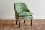Shown in Customer's Own Material (Decores Barbares Dans le Floret) and Dark Oak