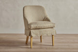 Shown in Howe Elise Stripe and Painted Leg (Farrow & Ball India Yellow)