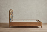 Shown in Natural Oak and Customer's Own Material (Pierre Frey Fontainbleau, Chataigne) in Queen