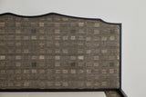 Shown in Ebony and Pat McGann Fabric (Neeru Kumar/ Window Weave/ Zinc) in Eastern King