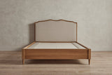Shown in Natural Oak and Customer's Own Material (Harwood House Ziggy in Cream) in Queen