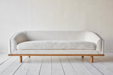 Shown in Libeco Cream Boucle and Natural Oak, 90 in.