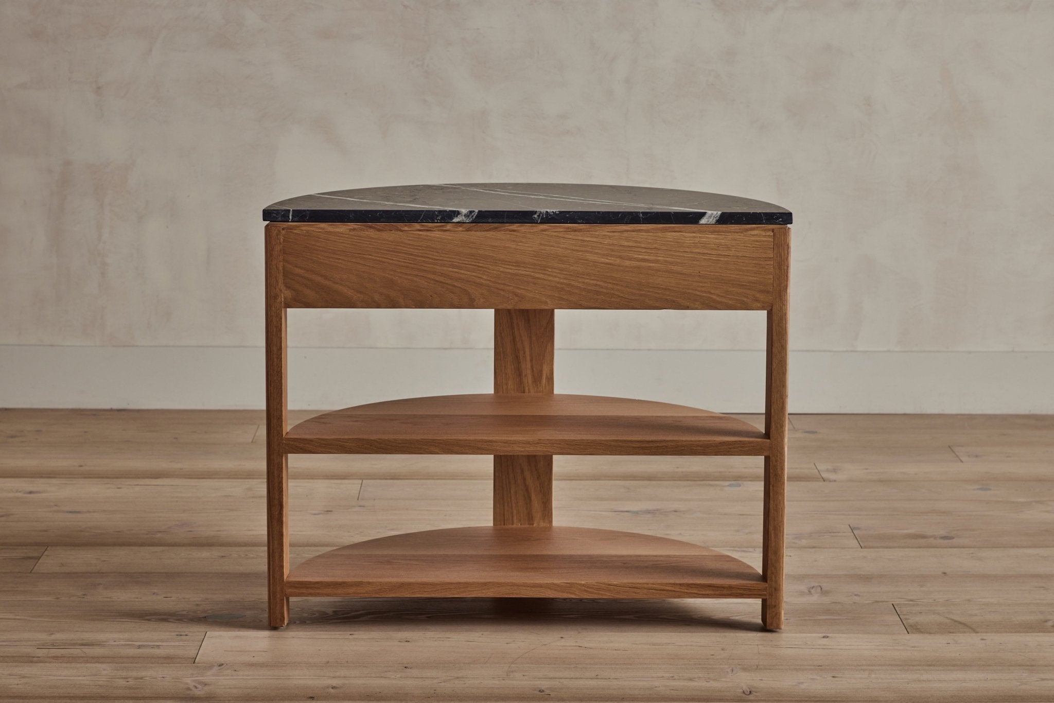 Shown in Natural Oak with Marble Top