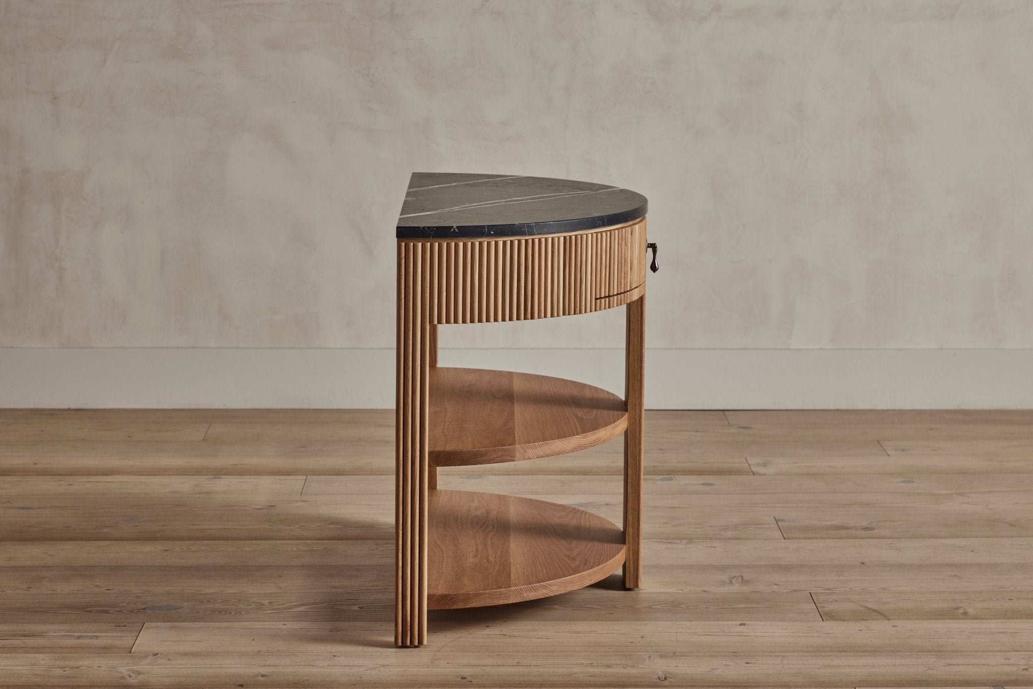 Shown in Natural Oak with Marble Top