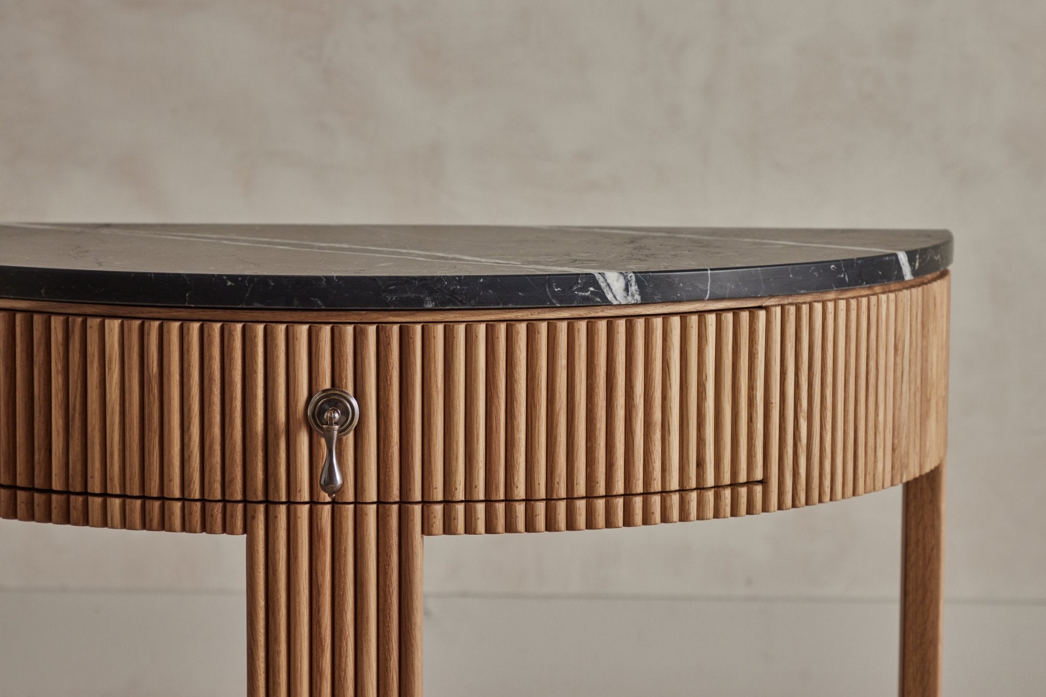 Shown in Natural Oak with Marble Top