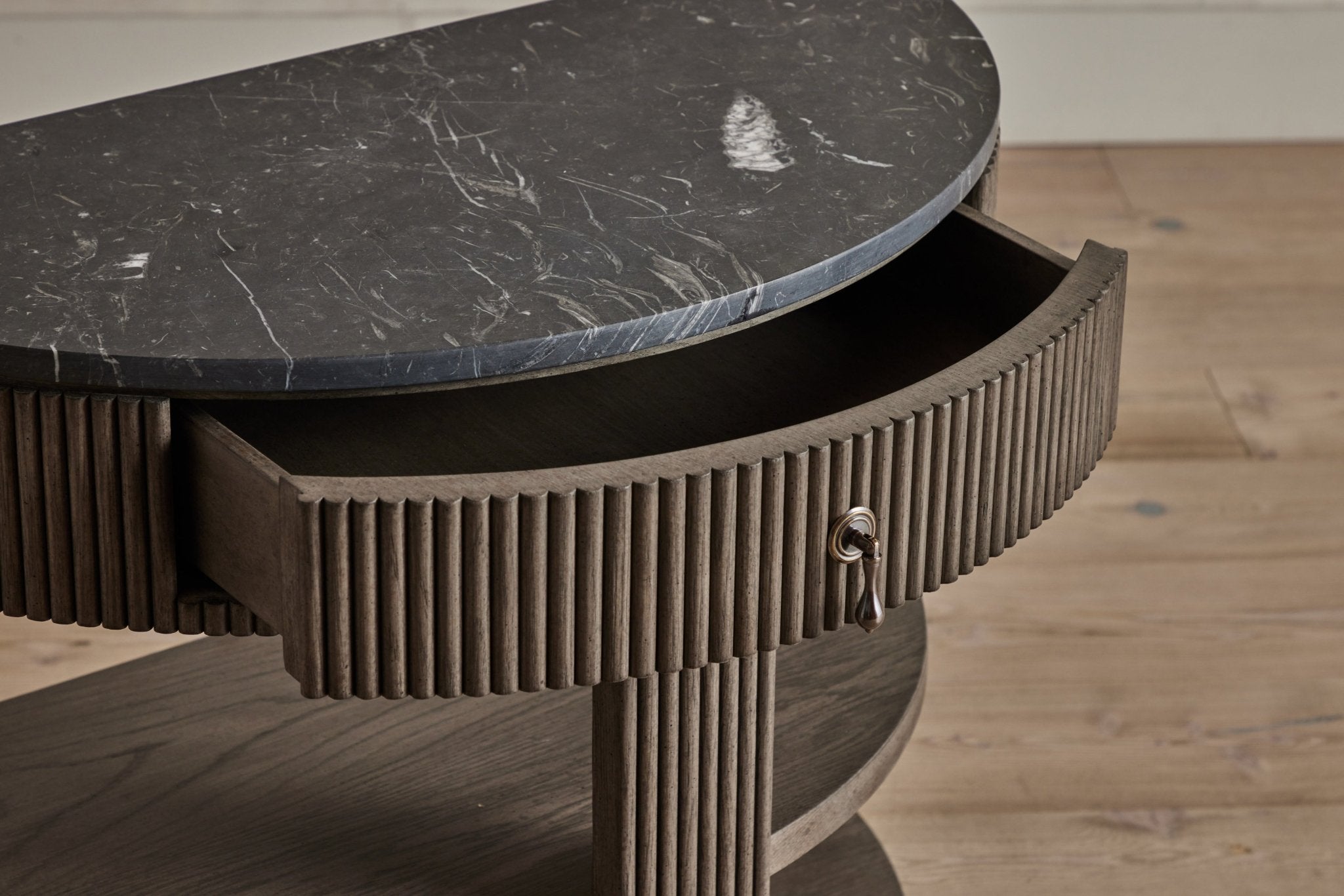 Shown in Smoked with Marble Top