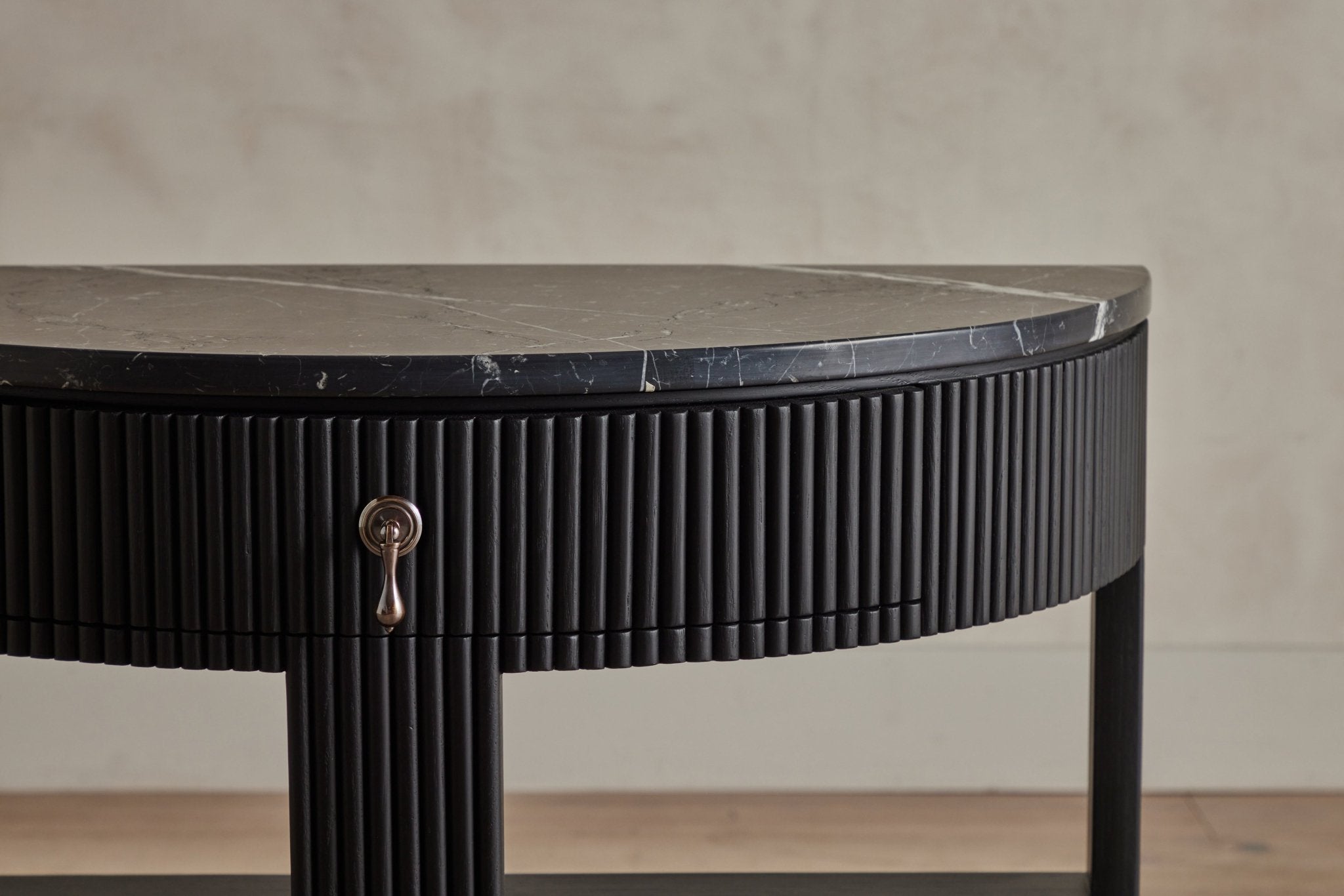 Shown in Ebony with Marble Top