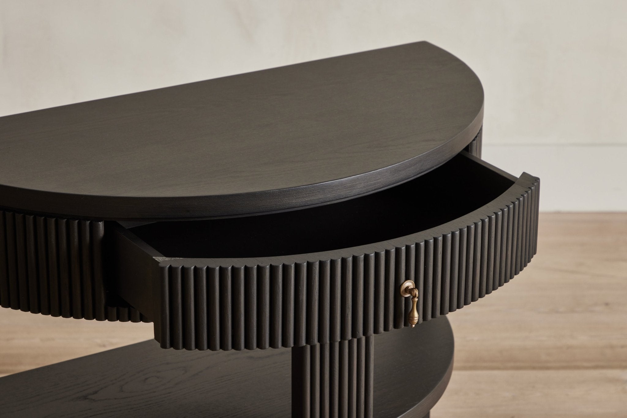 Shown in Ebony with Wood Top