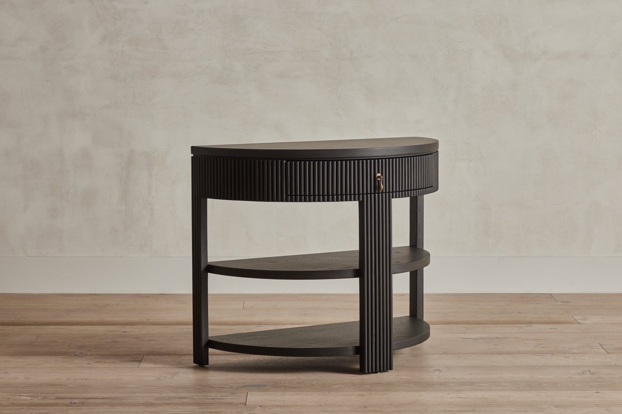 Shown in Ebony with Wood Top