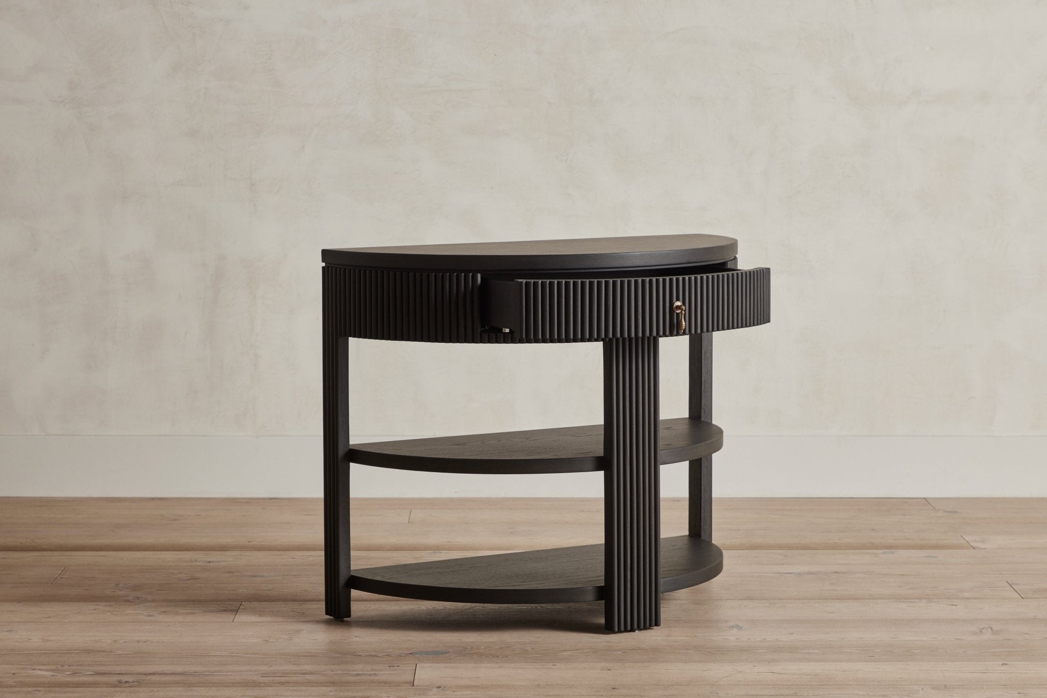 Shown in Ebony with Wood Top