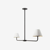 Shown in Blackened Steel Finish with regular shades in White finish and Hewn Brass Lacquered interior