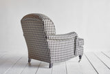 Shown in Customer's Own Material (Wells Textiles Sonoma Check) and Dark Oak, Small Size
