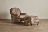 Shown in Customer's Own Material (Pierre Frey Archival Print Emilie O and Dark Oak), Small Size