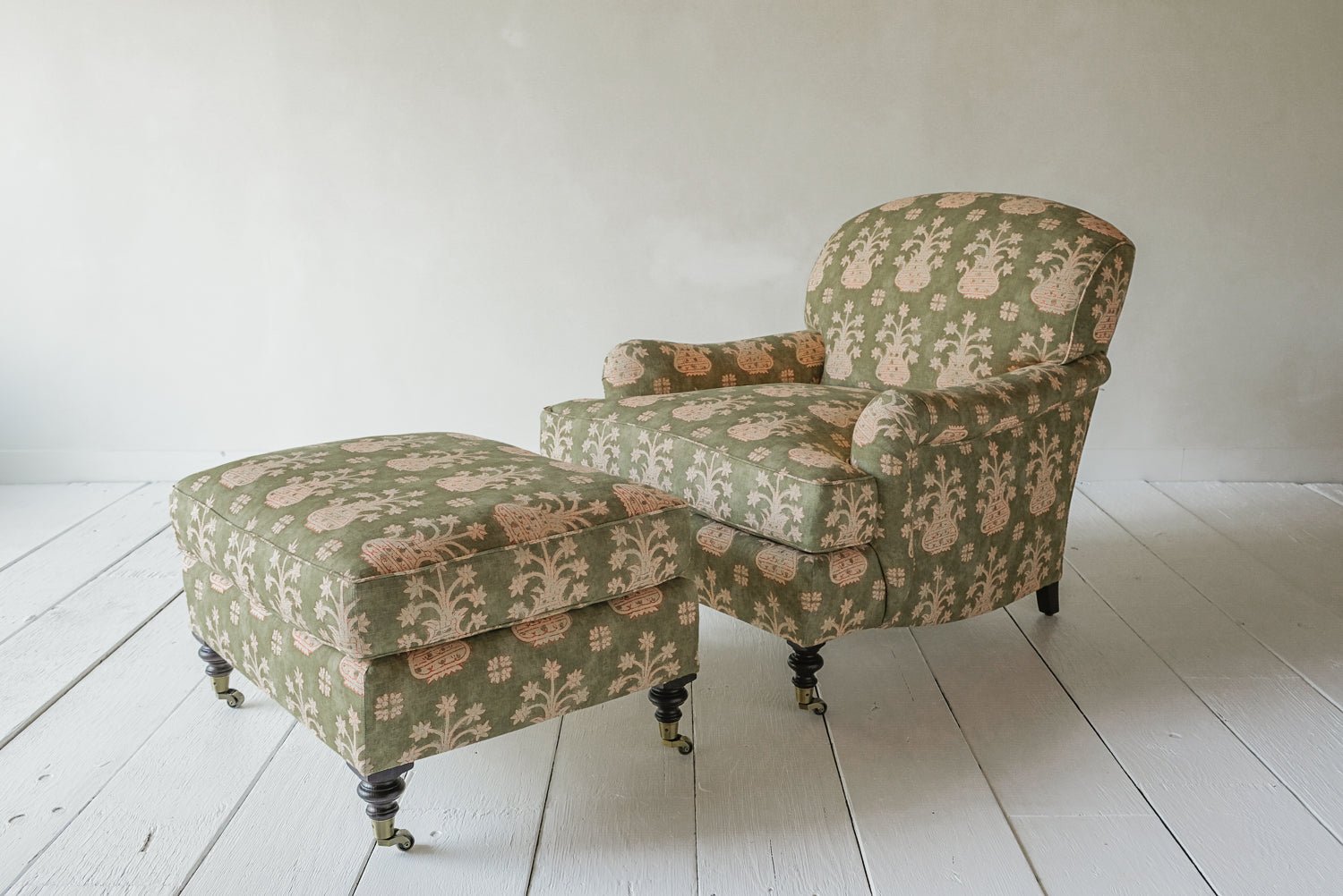 Shown in Susan Deliss Artemis Sage Green and Dark Oak with Matching Chair, Small Size