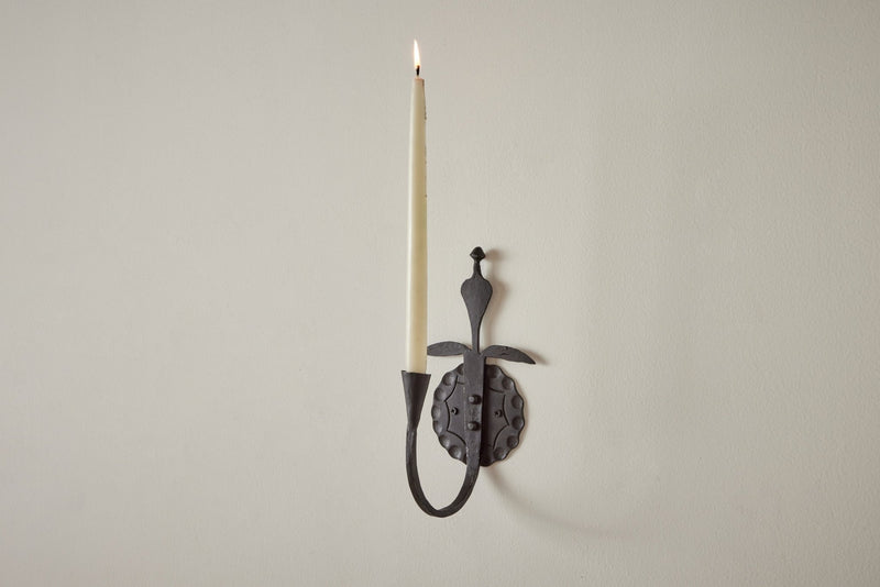 Nickey Kehoe Forged Iron Candle Wall Sconce - Nickey Kehoe