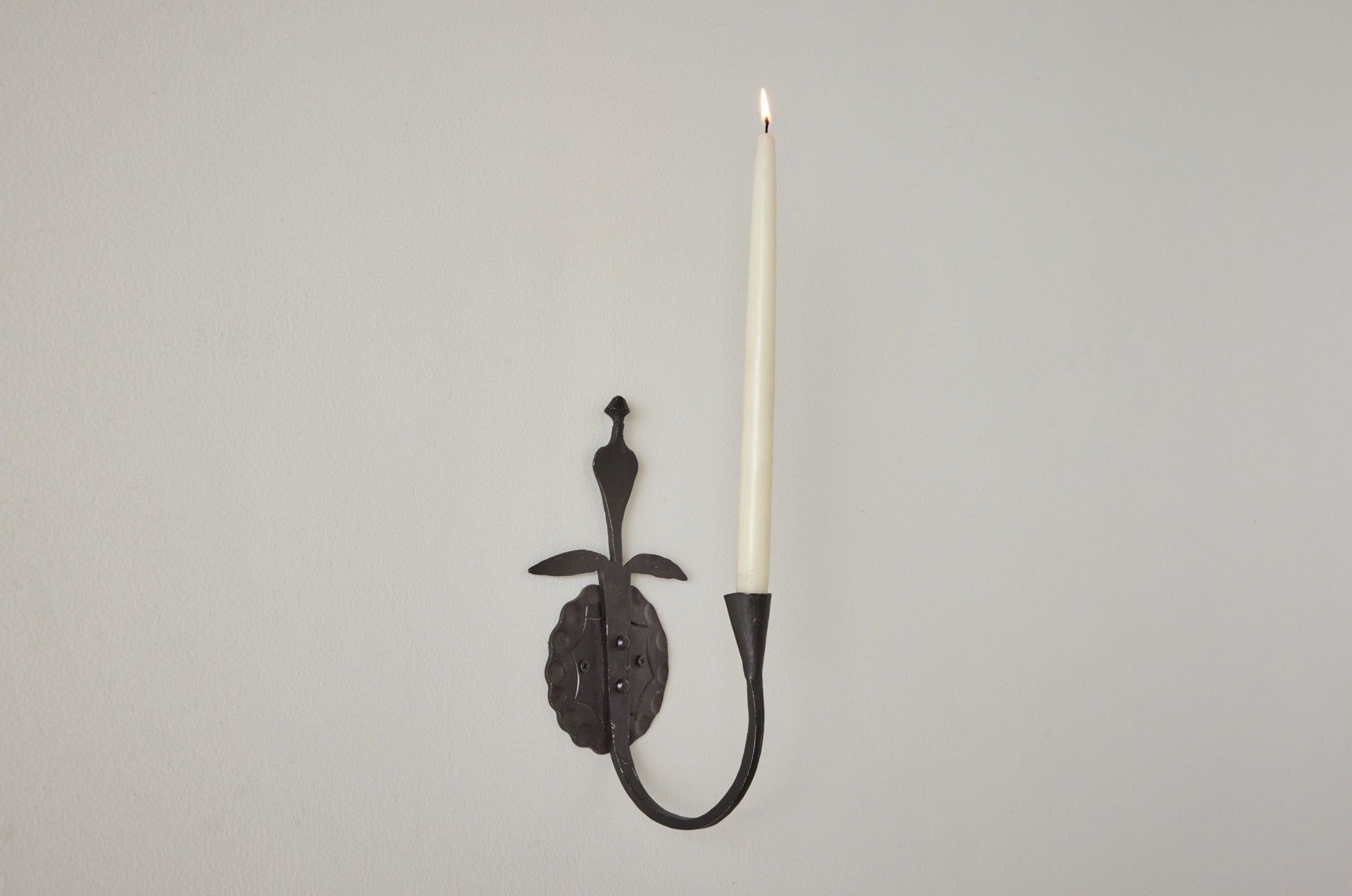 Nickey Kehoe Forged Iron Candle Wall Sconce - Nickey Kehoe