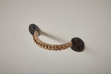 Nickey Kehoe Forged Iron Drawer Pull with Braided Bamboo - Nickey Kehoe
