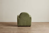 Shown in Customer's Own Material (Holland & Sherry Rambouillet Basil with Howe Leather Piping in Tobacco) and Dark Oak