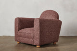 Shown in Libeco Merlot Boucle and Natural Oak