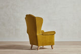 Shown in Customer’s Own Material (Zimmer Rhode Corduroy) and Natural Oak