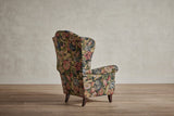 Shown in Customer’s Own Material (Pierre Frey Verdere Flamande in Rouge Vert) and Saddle