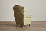 Shown in Customer’s Own Material (George Spencer Design Check Stripe Lime) and Natural Oak